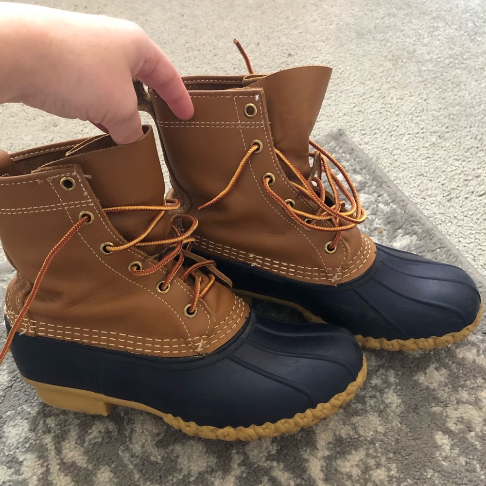 Navy L.L. Bean boots